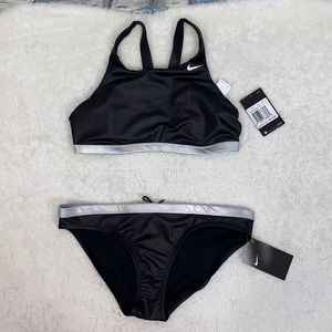 Nike Women’s 2 piece swimsuit Nessa holographic L